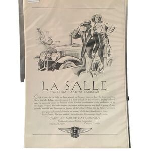 Vintage 1928 La Salle Companion Car To Cadillac Ad Advertisement